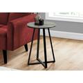 Daphnes Dinnette 22 in. Gray & Black Metal Accent Table DA3067115